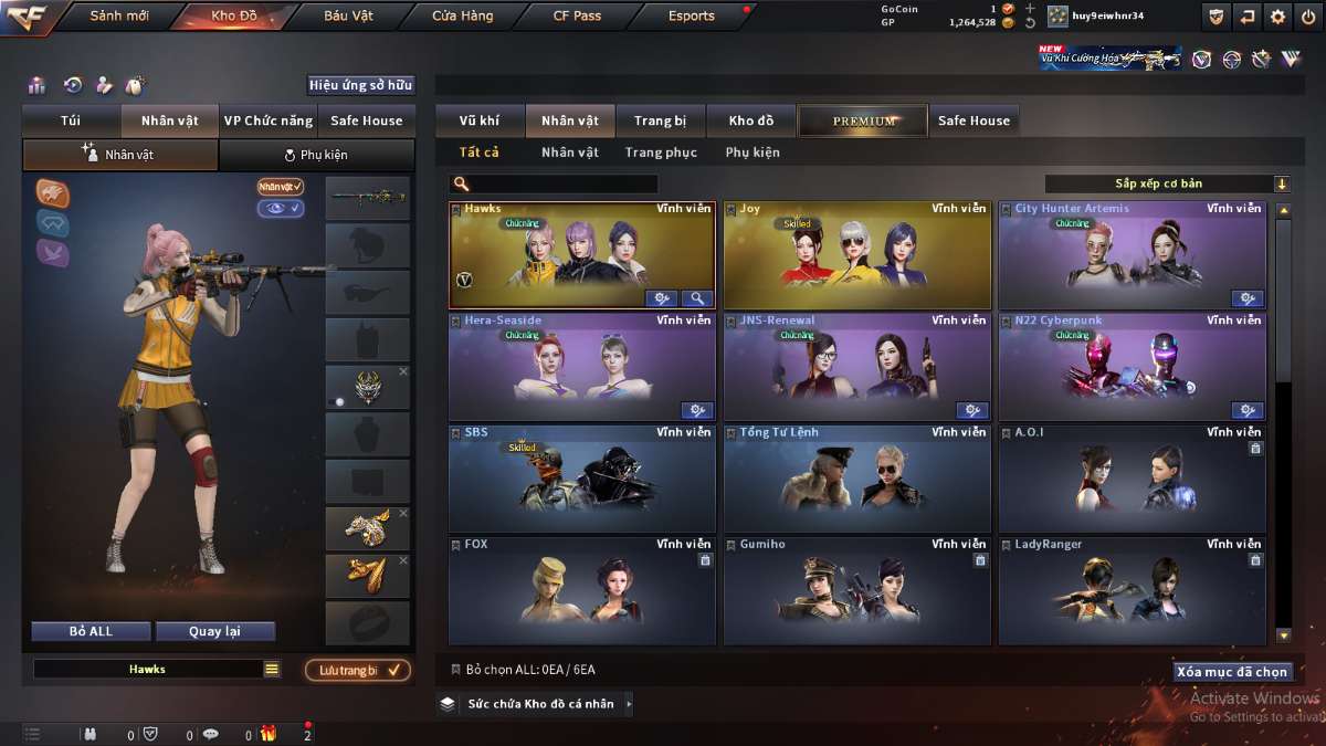 shop acc cf uy tin gia re